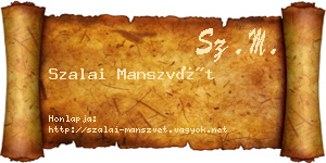 Szalai Manszvét névjegykártya